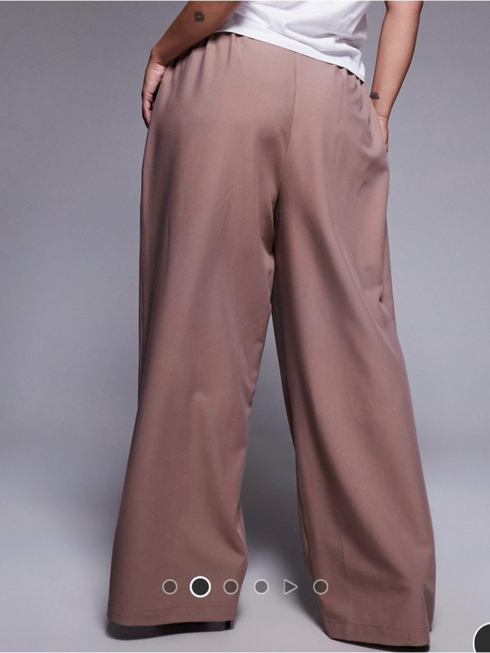 ASOS Design Curve Taupe Tailored Straight Leg Pants NWT Size 20 - Picture 3 of 5